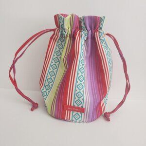 RARE Multi-color Vera Bradley Waterproof Drawstring Bag